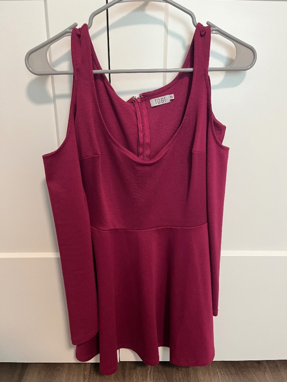 Tobi Pink / Purple Dress with Shoulder Cut-Outs